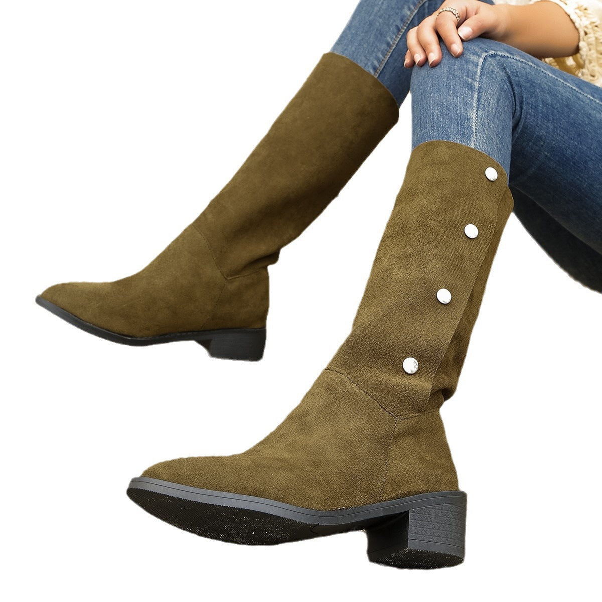 Trendy Unique Mid-Calf Boots