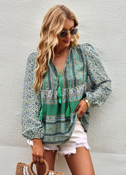 New Bohemian Chic Shirt for Spring and Autumn