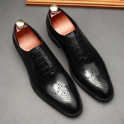 High-Quality Business Wear: Pointed Toe Lace-Ups