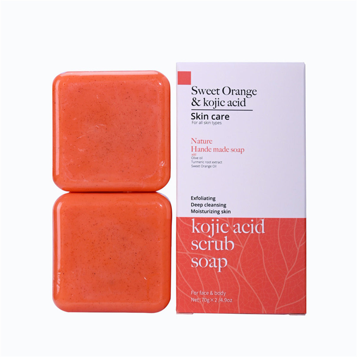 Turmeric Soap Bars: Handmade, Exfoliating, Nourishing - Pack of 2