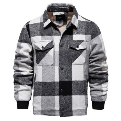 Men's Jacket Casual Plaid Coat