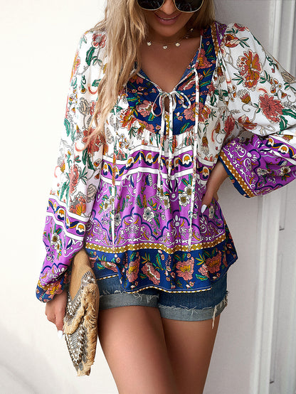 Printed Autumn And Winter Vacation Casual Shirt