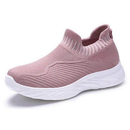 Women's Striped Slip-On Sneakers - Breathable & Comfortable