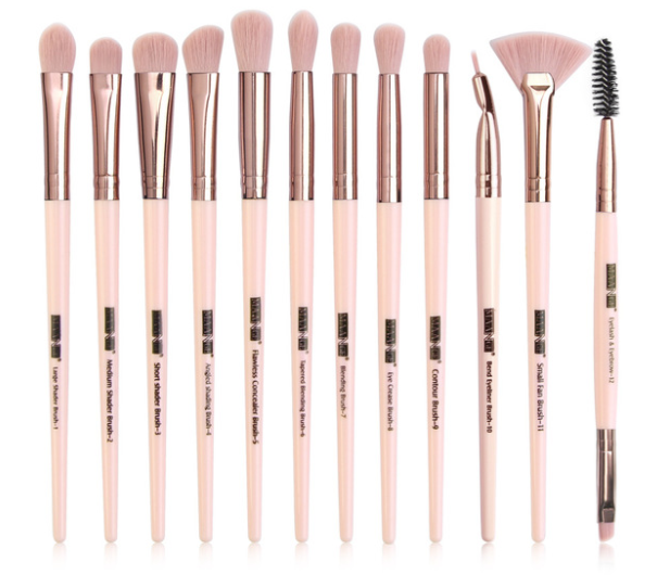 12 Makeup Brushes Set