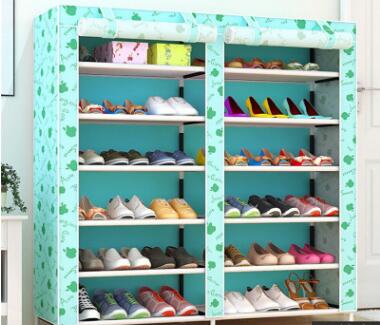 DIY Fabric Shoe Rack: Double Row, Multi-Layer Storage