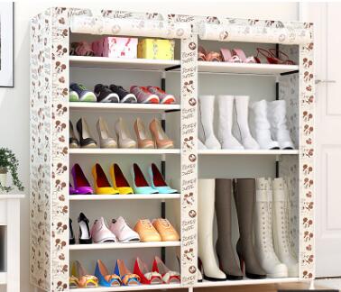 DIY Fabric Shoe Rack: Double Row, Multi-Layer Storage