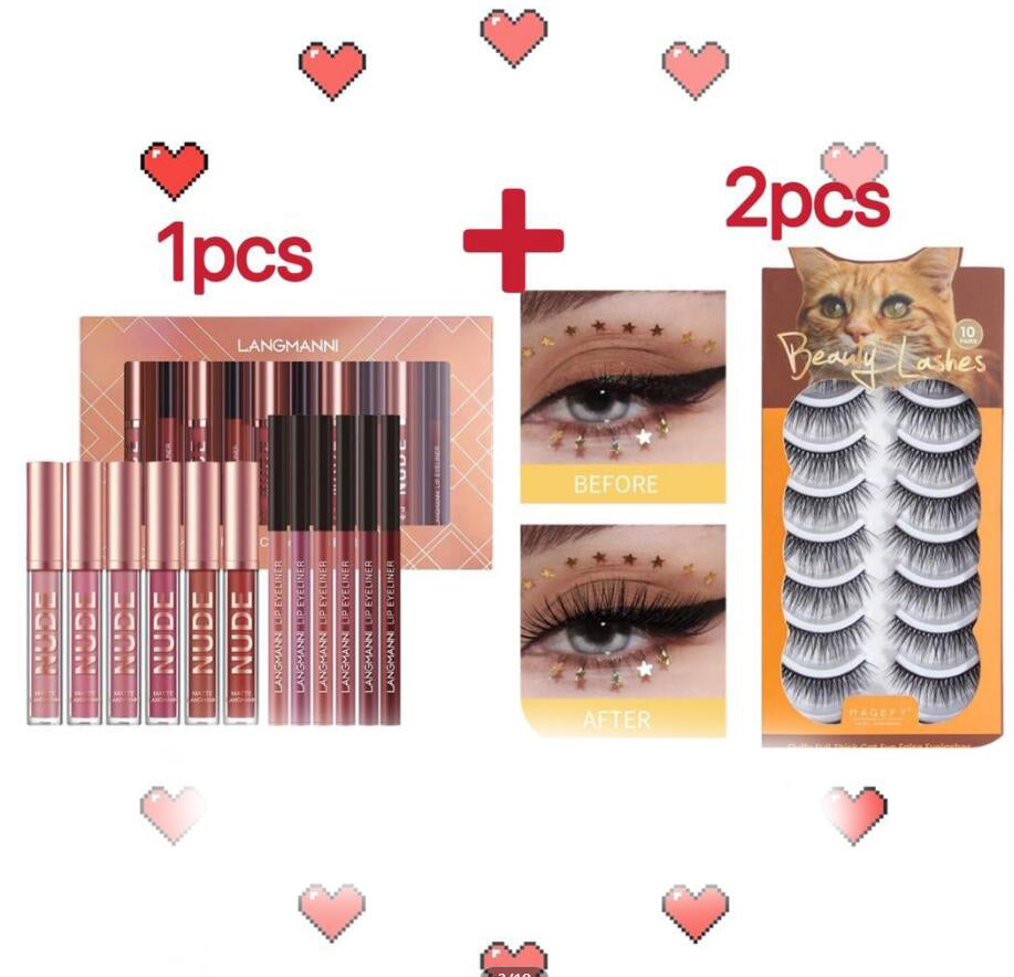 12-Piece Matte Lipstick & Liner Set (Waterproof & Long-Lasting)