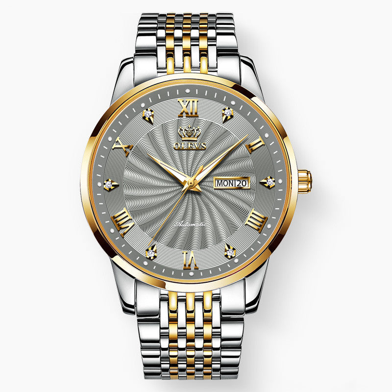 Men Mechanical Diamond Waterproof Business Watch