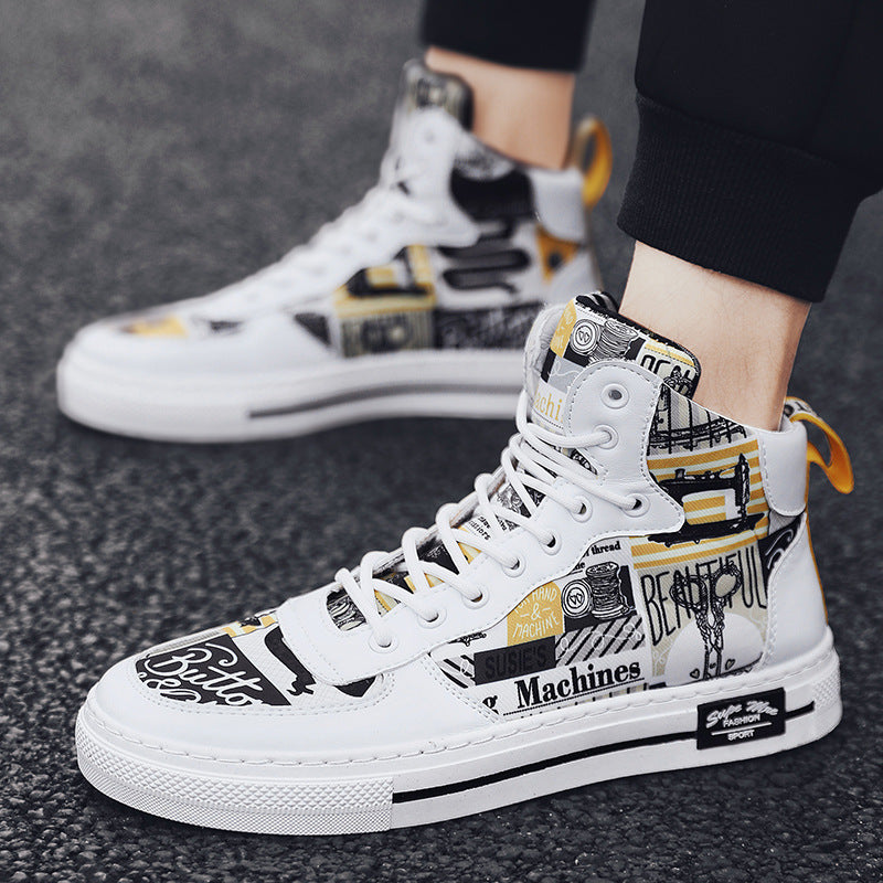 Men's Trend High Top Canvas Shoes