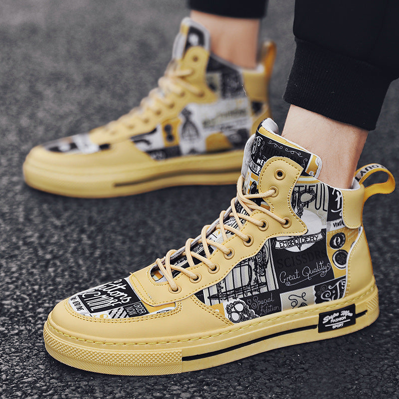 Men's Trend High Top Canvas Shoes