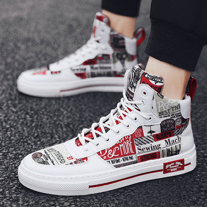 Men's Trend High Top Canvas Shoes