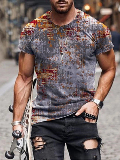 Men  Printed Short-Sleeved T-Shirt