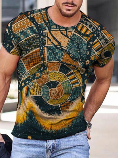 Men  Printed Short-Sleeved T-Shirt