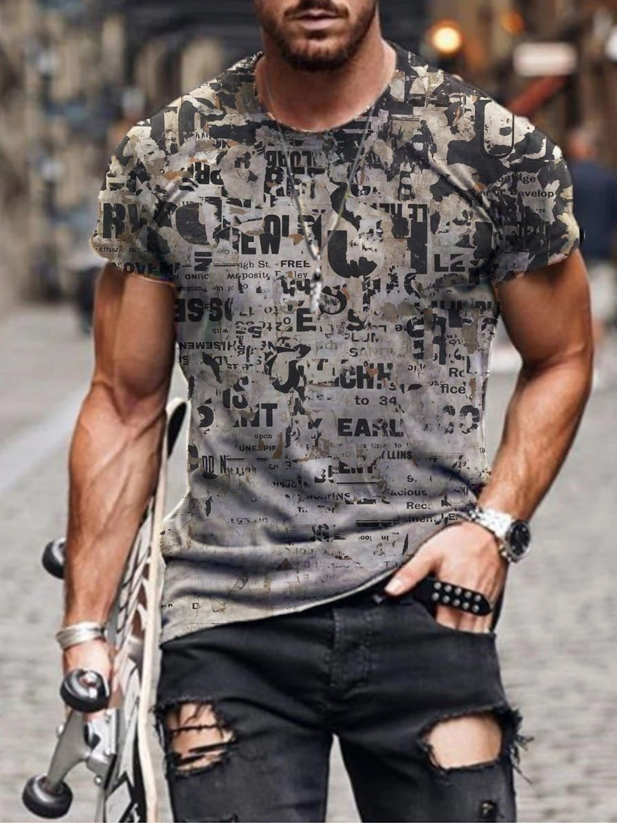 Men  Printed Short-Sleeved T-Shirt