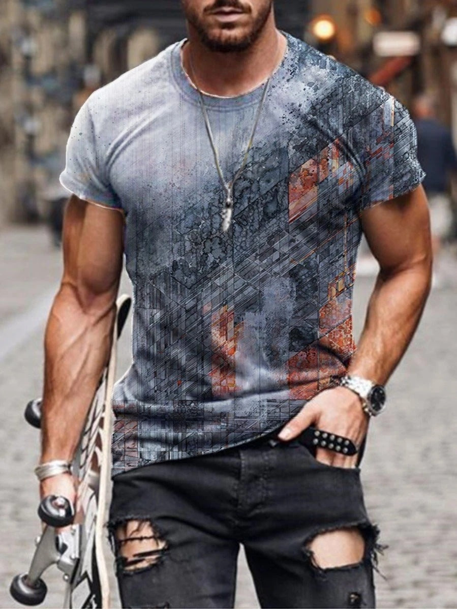 Men  Printed Short-Sleeved T-Shirt