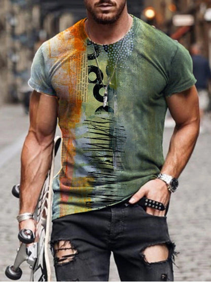 Men  Printed Short-Sleeved T-Shirt