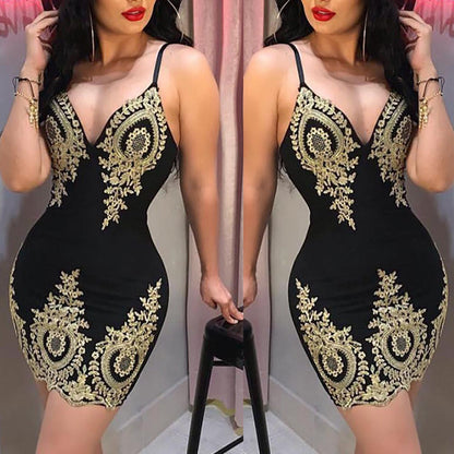 Sleek Strappy Dress, Women's, Sexy, Party, Club