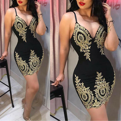 Sleek Strappy Dress, Women's, Sexy, Party, Club