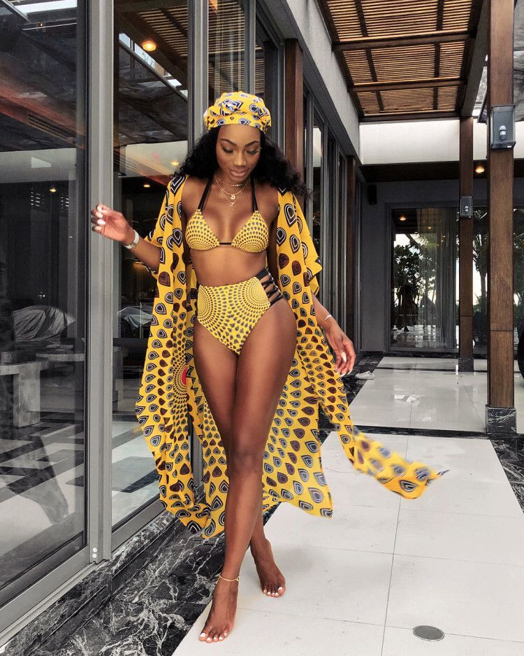 Printed Swimsuit Sexy Bikini Three Piece Set