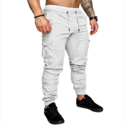Hommes décontracté Joggers pantalon solide mince Cargo pantalons de survêtement homme multi-poches pantalon nouveaux vêtements de sport pour hommes Hip Hop Harem crayon pantalon