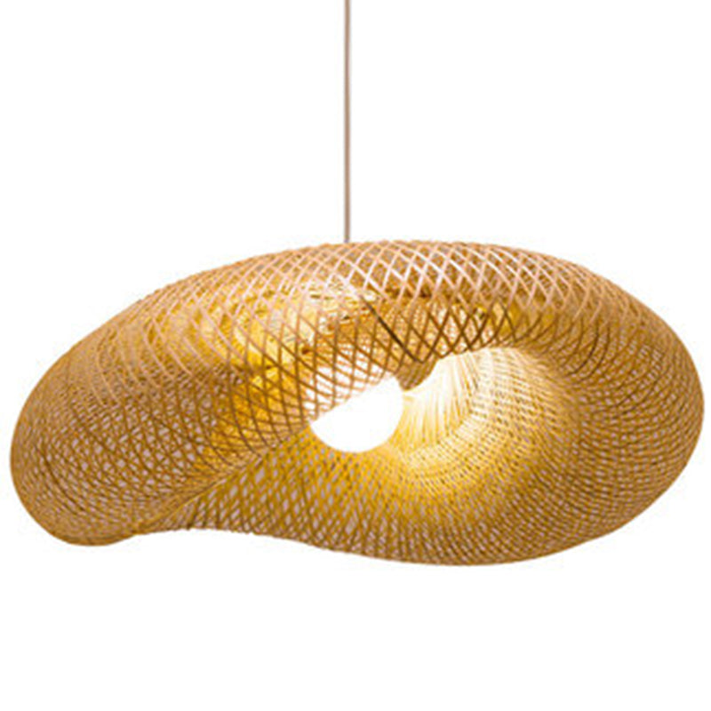 Bamboo Chandelier Chinese Zen Tea Room Lamp