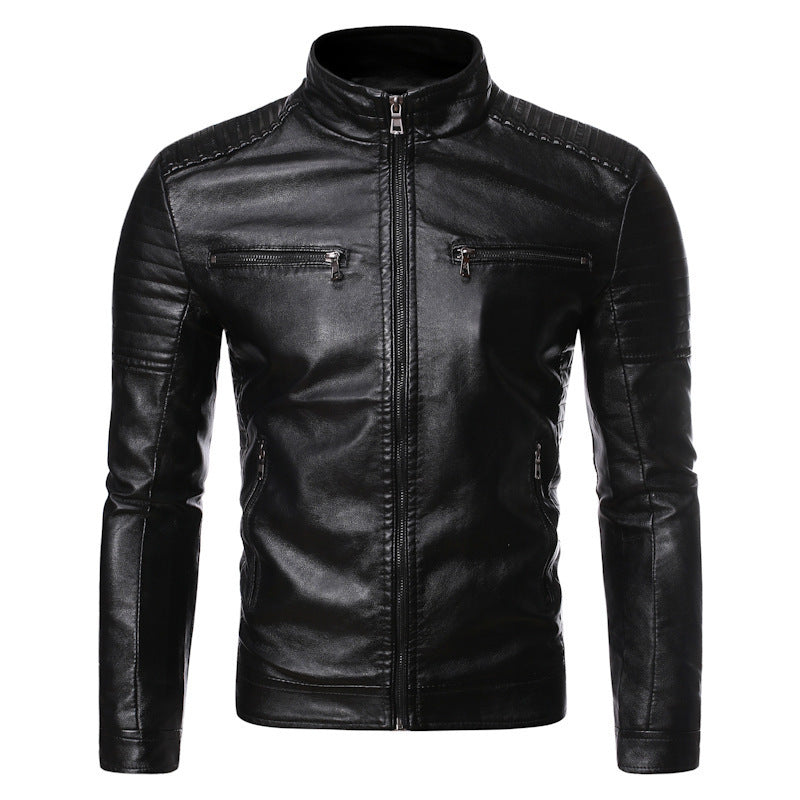 Large Size Motorcycle Leather Jacket