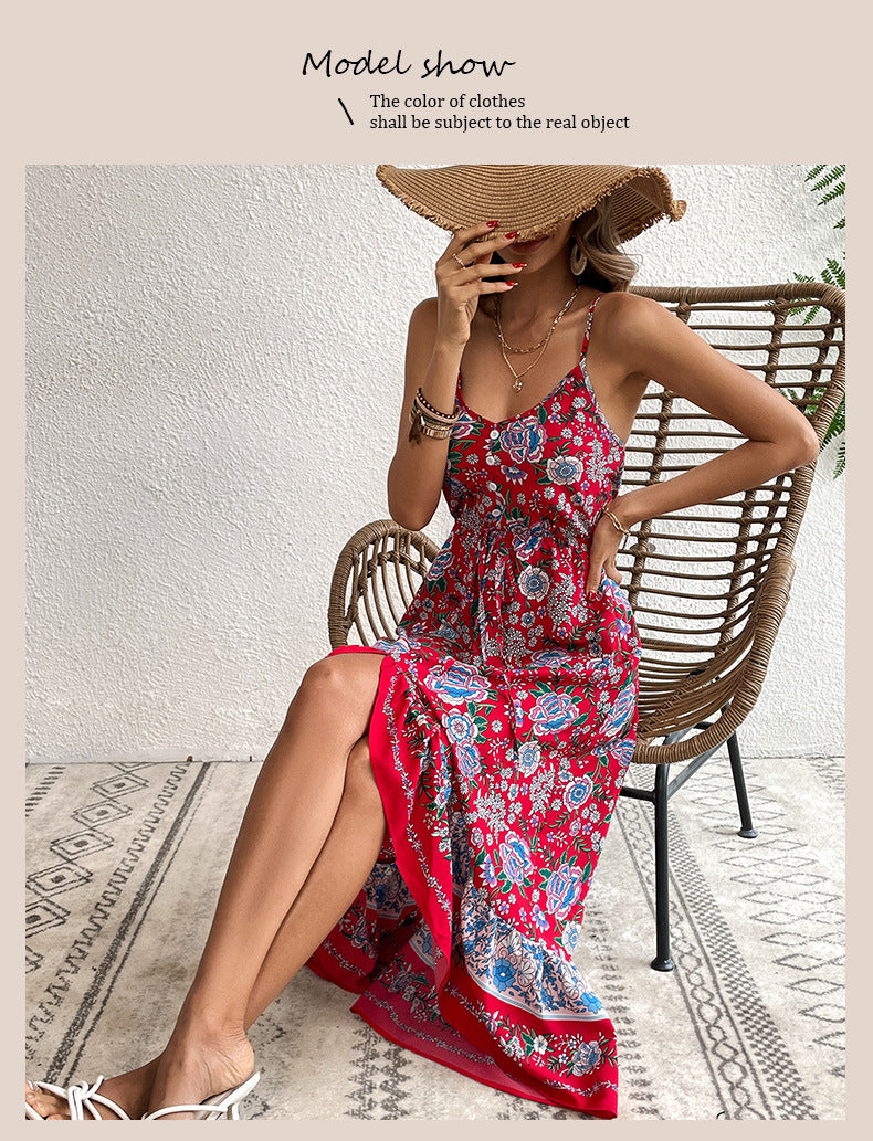 Women Printed Sling Dress