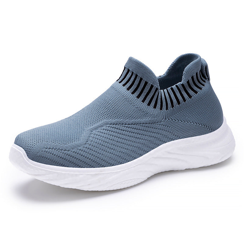 Women's Striped Slip-On Sneakers - Breathable & Comfortable