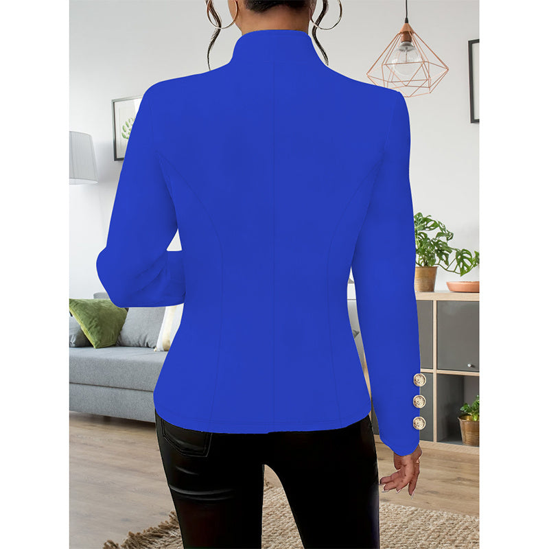 Women Casual Blazers Long Sleeve Business Outerwear Slim Fitting Single Breasted Jacket
