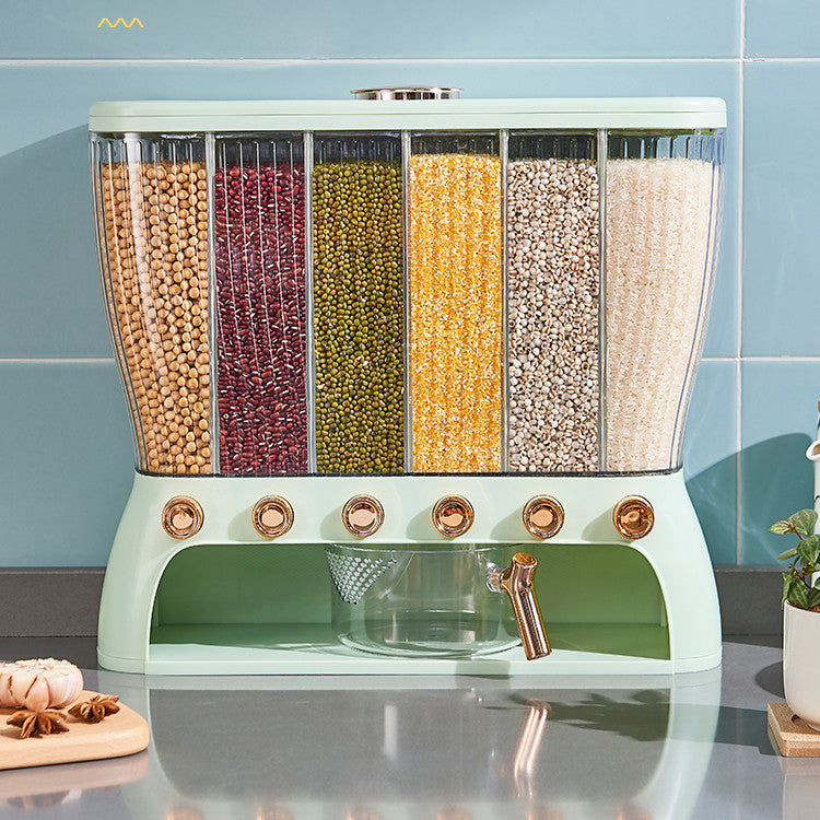 Kitchen Grains Separate Storage Box Compartment