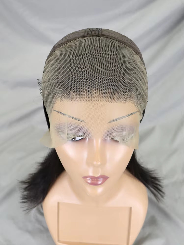 13 x 4 Transparent Lace Straight Bob Human Hair Wig
