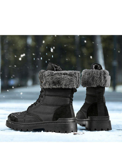 Men's New Outdoor Plus Cotton Fashion High Top Boots