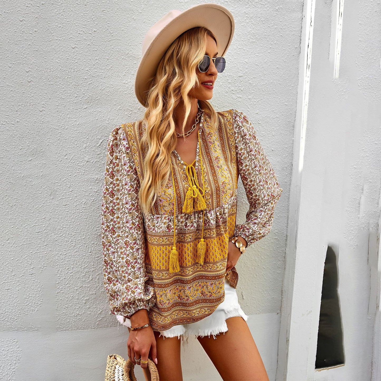 New Bohemian Chic Shirt for Spring and Autumn