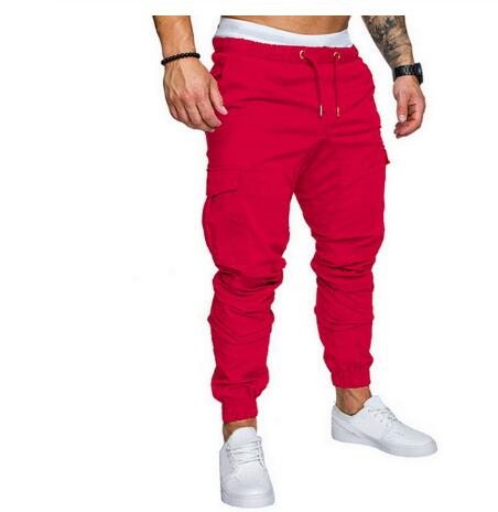Hommes décontracté Joggers pantalon solide mince Cargo pantalons de survêtement homme multi-poches pantalon nouveaux vêtements de sport pour hommes Hip Hop Harem crayon pantalon