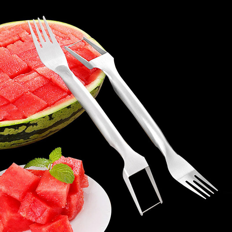 Multi-purpose Watermelon Slicer: 2-in-1 Cutter and Fork