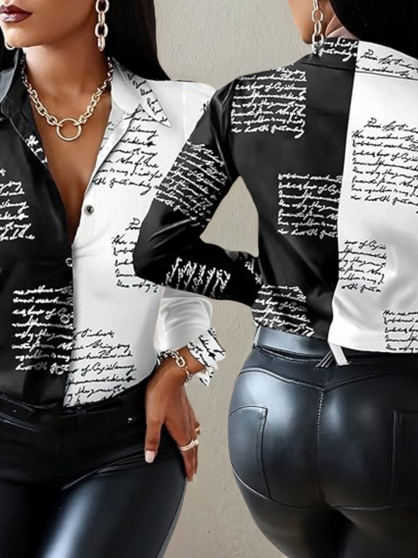 Women's Shirt Fashion Casual Colorful Long Sleeve Shirt