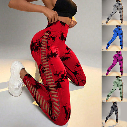 High-Waist Tie Dye Yoga Pants