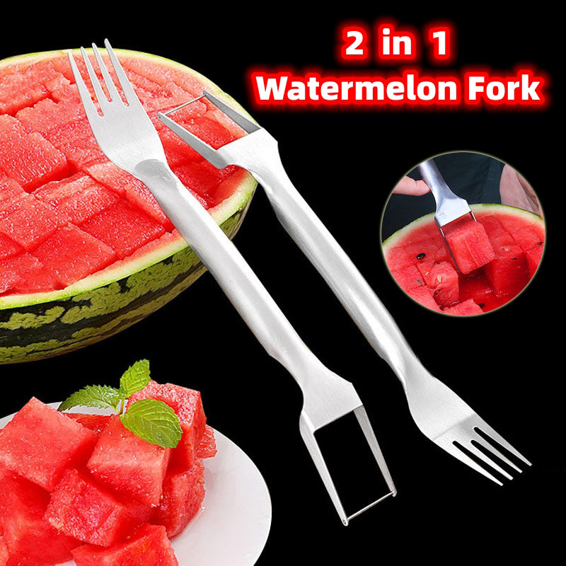 Multi-purpose Watermelon Slicer: 2-in-1 Cutter and Fork