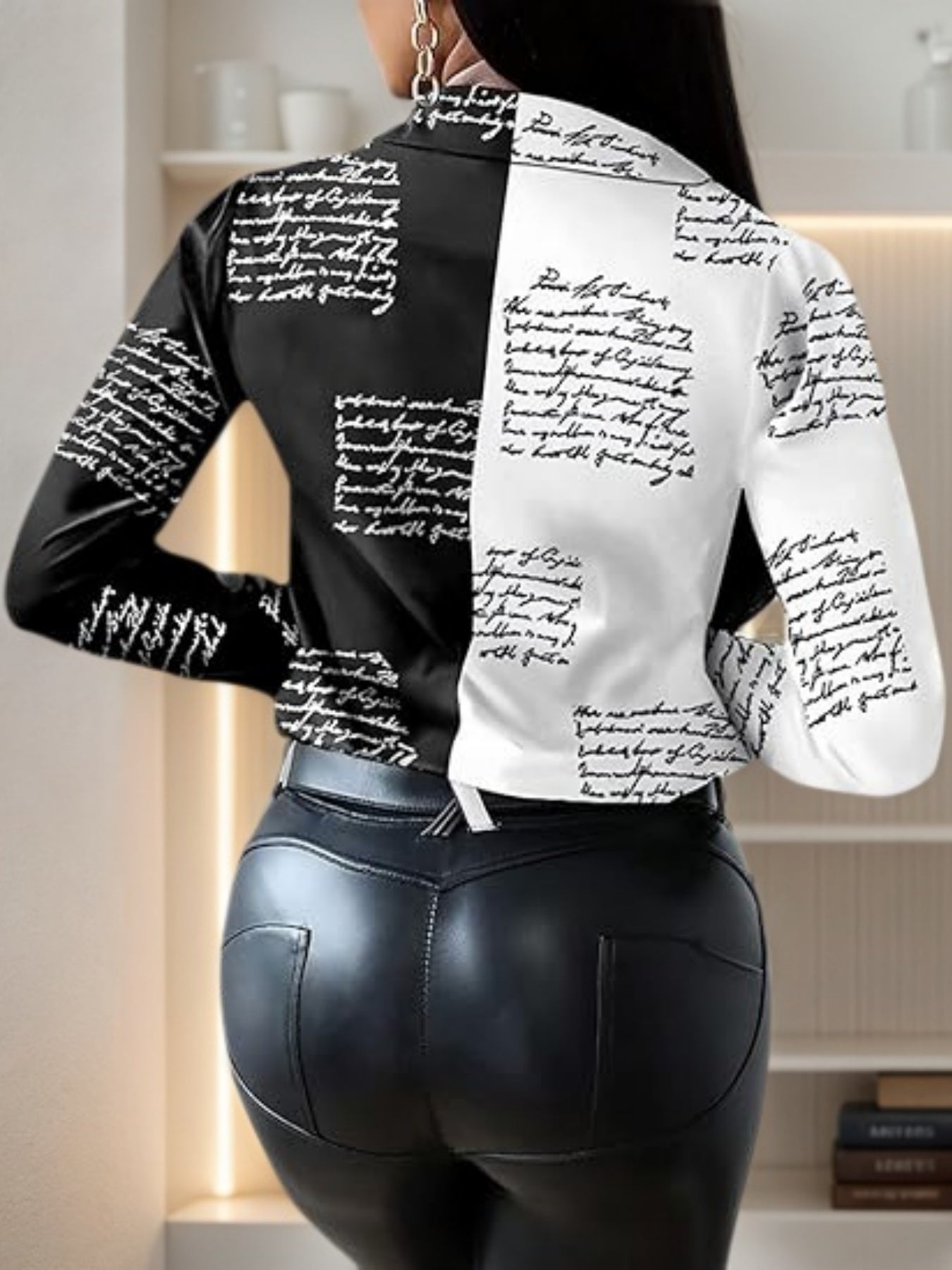 Women's Shirt Fashion Casual Colorful Long Sleeve Shirt