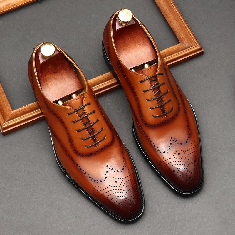 High-Quality Business Wear: Pointed Toe Lace-Ups