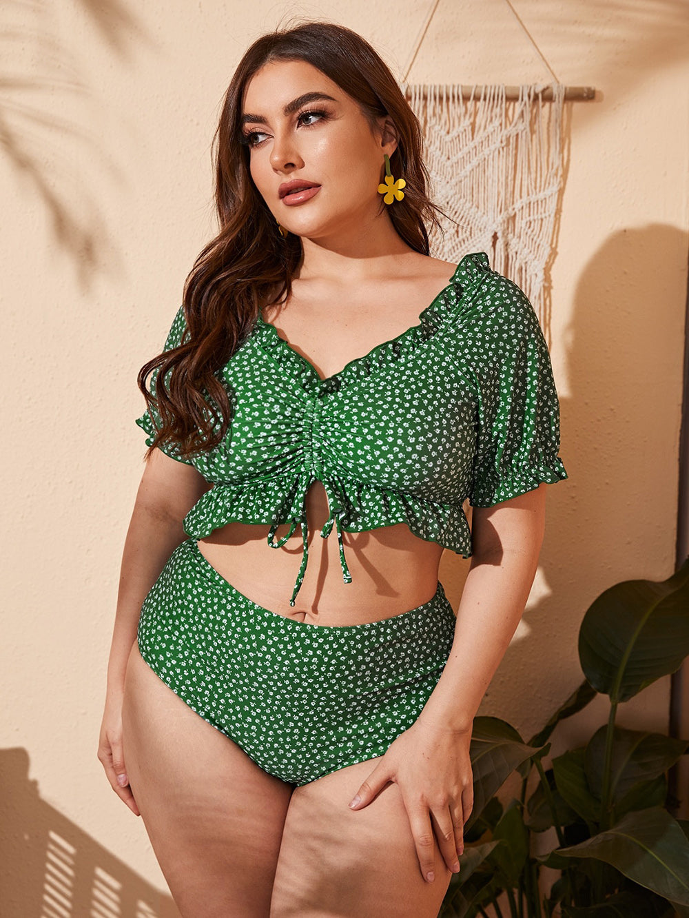 Bikini fendu grande taille pour femme