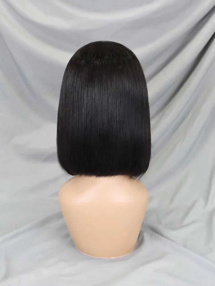 13 x 4 Transparent Lace Straight Bob Human Hair Wig