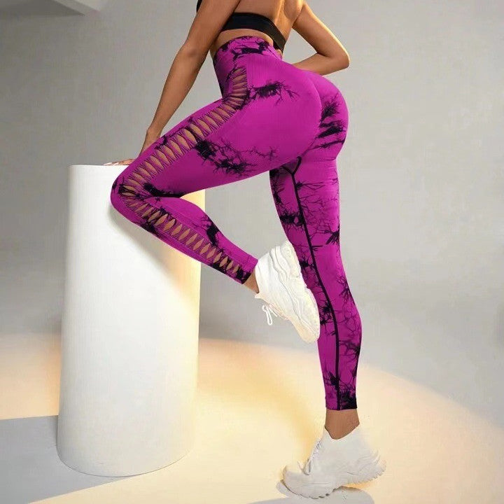 High-Waist Tie Dye Yoga Pants