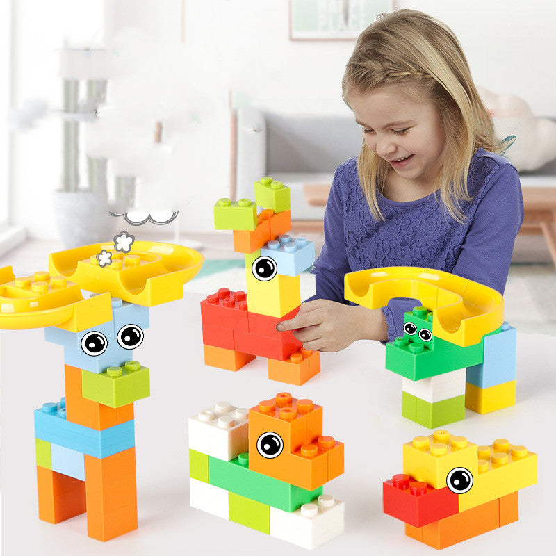 Race Run DIY Small Block Compatible City Building Blocks Funnel Slide