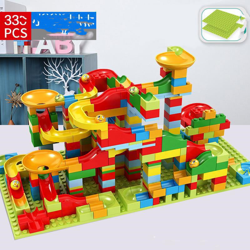 Race Run DIY Small Block Compatible City Building Blocks Funnel Slide