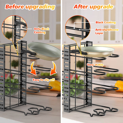 Adjustable 8-Tier Pot and Pan Organizer Rack