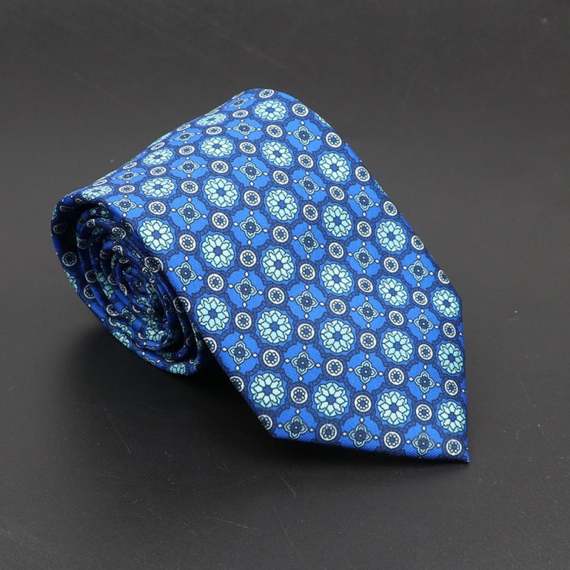 Super Soft Bohemian Silk Ties Men's Fashion 75mm Necktie