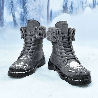 Men's New Outdoor Plus Cotton Fashion High Top Boots