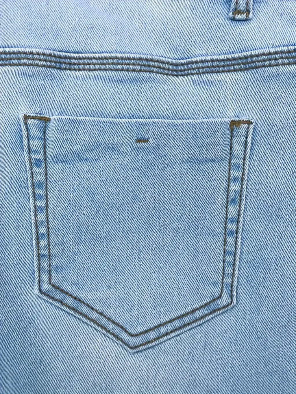 Light Blue Ripped Button-Fly Slim Jeans