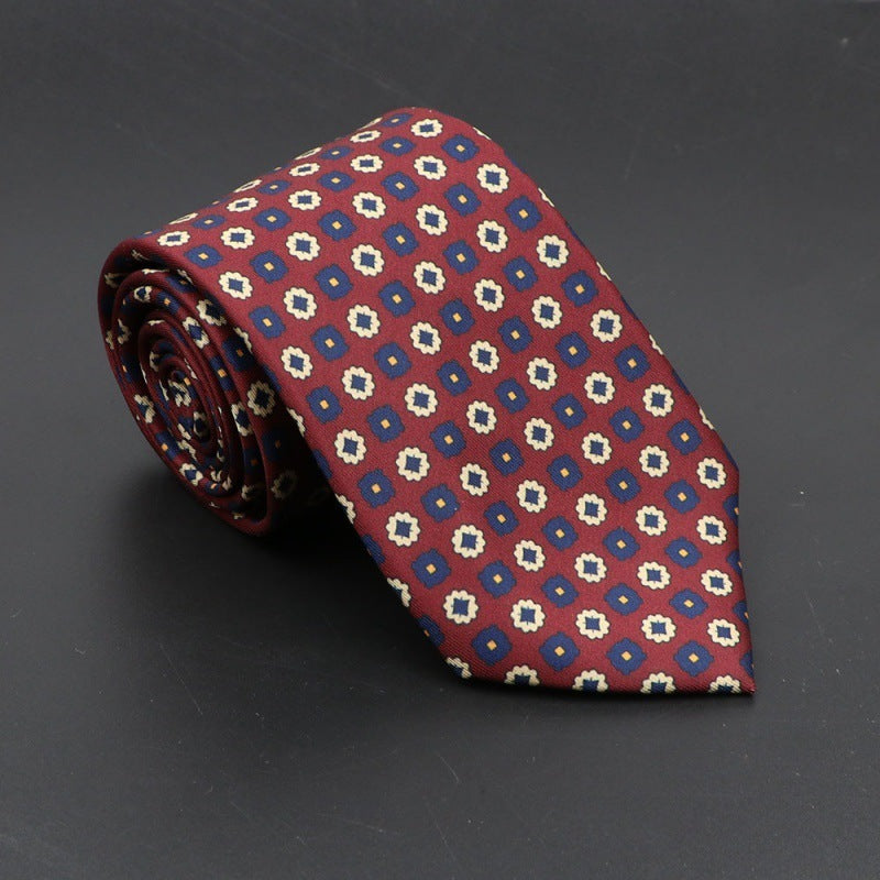 Super Soft Bohemian Silk Ties Men's Fashion 75mm Necktie